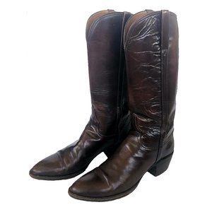 Lucchese Handmade Brown Goat Leather Boots
